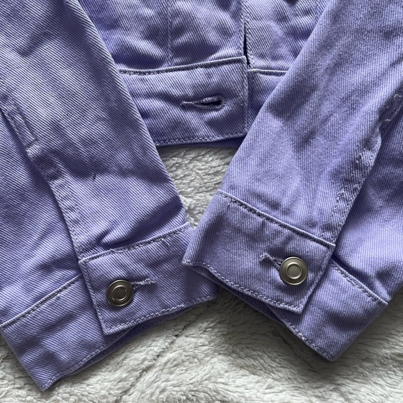 Forever 21 Cropped Pastel Purple Jean Jacket - Picture 3 of 5